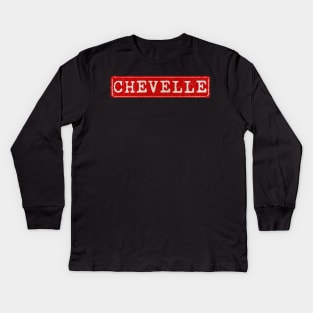 vintage retro plate Chevelle Kids Long Sleeve T-Shirt